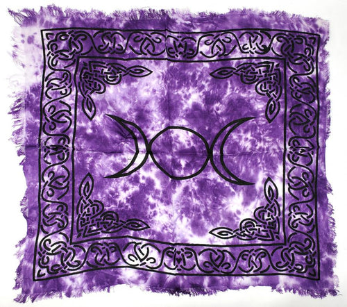 Triple Moon Altar Cloth with fringe