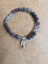 Stability and Calm Bracelet (Fluorite and Lave Stone)