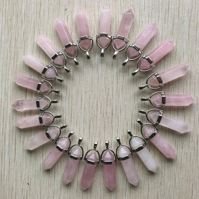 Rose Quartz Point Necklace