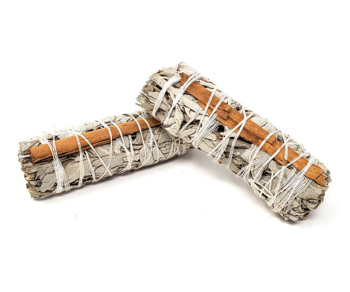 Cinnamon and White Sage Bundle