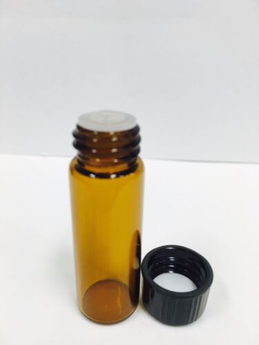 1 Dram Amber Vial with Orifice and Cap