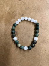 7.5" African Turquoise and Satin Spar Bracelet