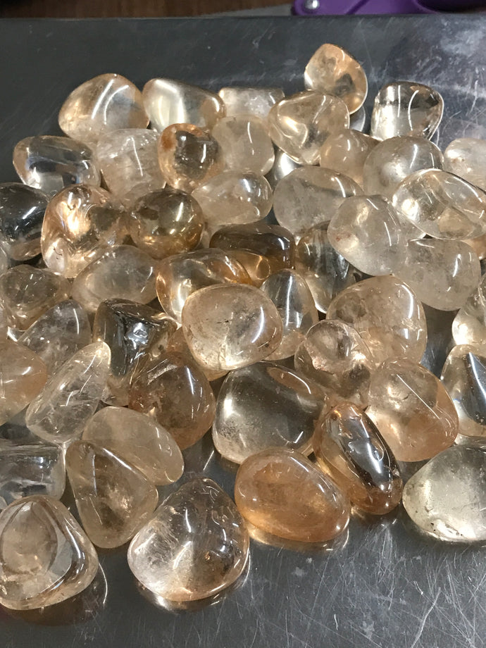 Champagne Aura Quartz, Tumbled