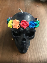 Skull W/Crown of Roses Candle