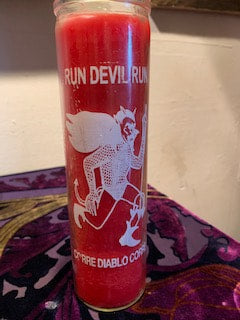 Run Devil Run (Red) Day Candle