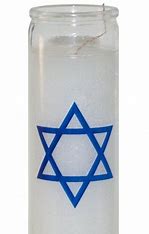 Star of David (White) 7 Day Candle