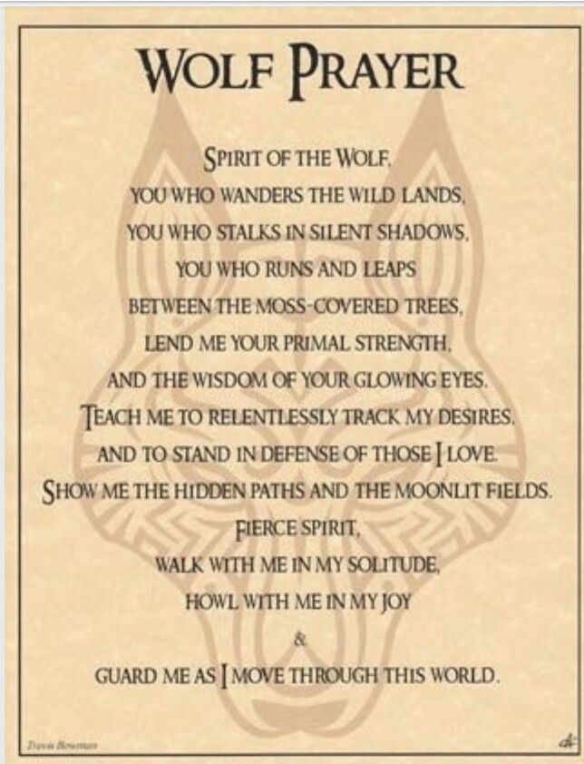 Wolf Prayer Page