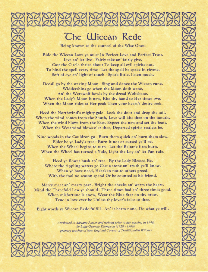 Wiccan Rede Page